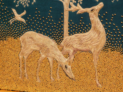 Golden Tree of Life with Deer Embroidery - My Store