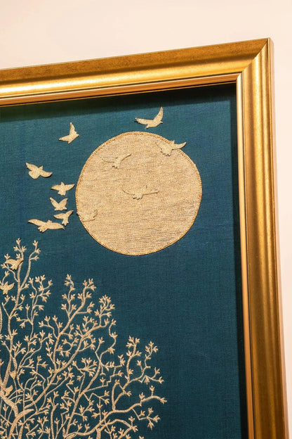 Golden Tree of Life with Deer Embroidery - My Store