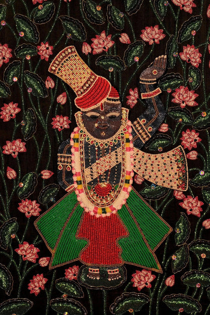 Shrinathji Embroidered Wall Art with Backlight - My Store