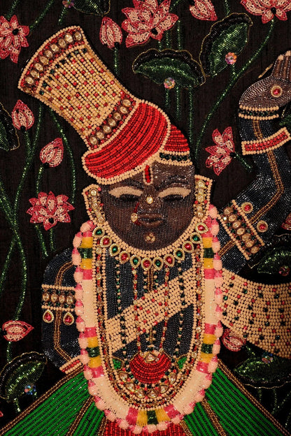 Shrinathji Embroidered Wall Art with Backlight - My Store